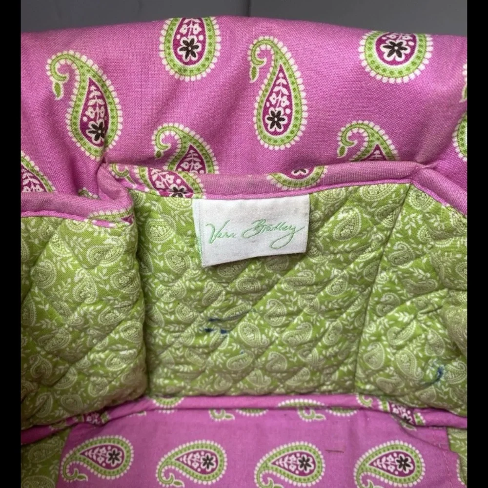 Vera Bradley Quilted Paisley Bermuda Pink Tote Bag Retired Handbag Purse - Picture 7 of 16